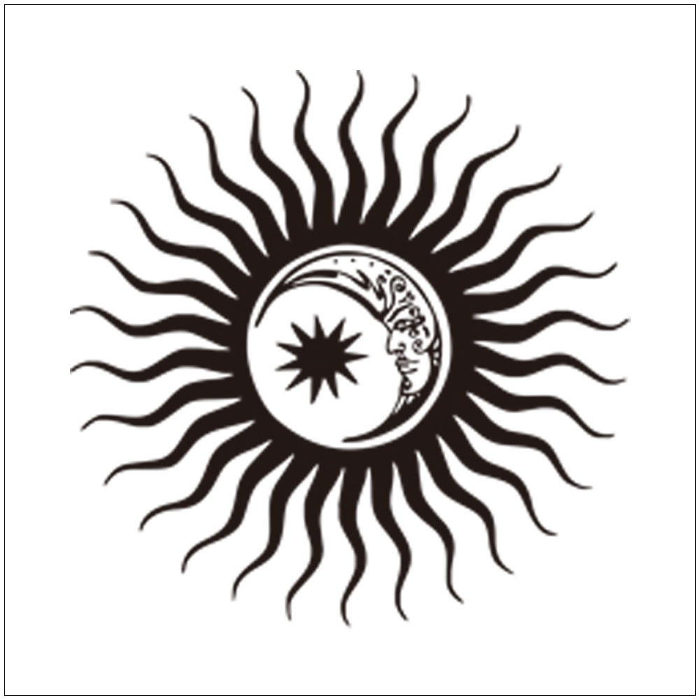 2328欧美货源星月太阳墙贴 个性酒吧客厅装饰创意墙贴批发