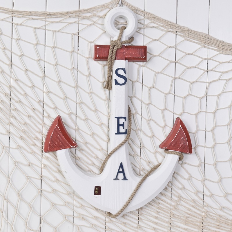 海贝海 船锚 地中海风格墙面装饰挂件 家居客厅壁饰 大号海锚挂件