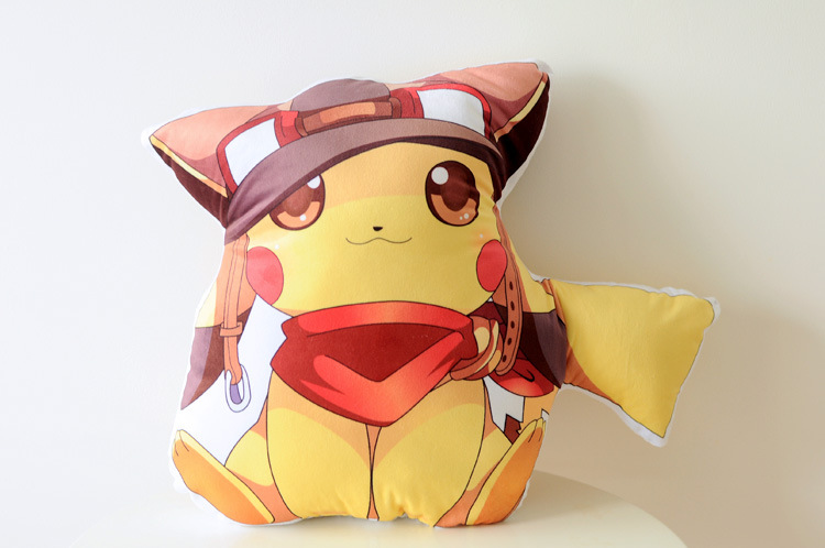 神奇宝贝宠物小精灵皮卡丘双面仿真抱枕靠枕一件代发