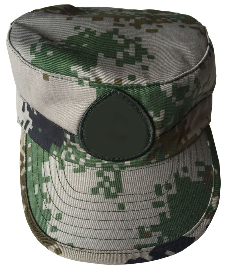 迷彩军训帽子 07夏季户外拓展训练帽子 含棉斜纹迷彩帽子批发