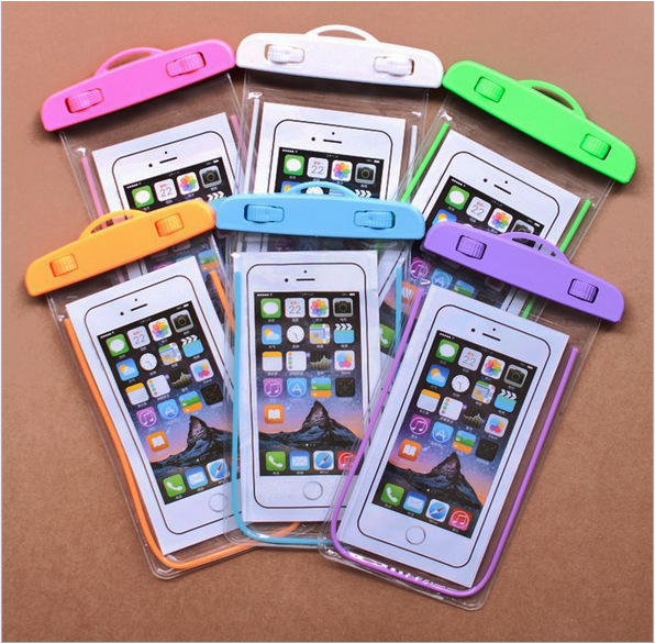 直销苹果7plus魔术贴手机防水袋 夜光