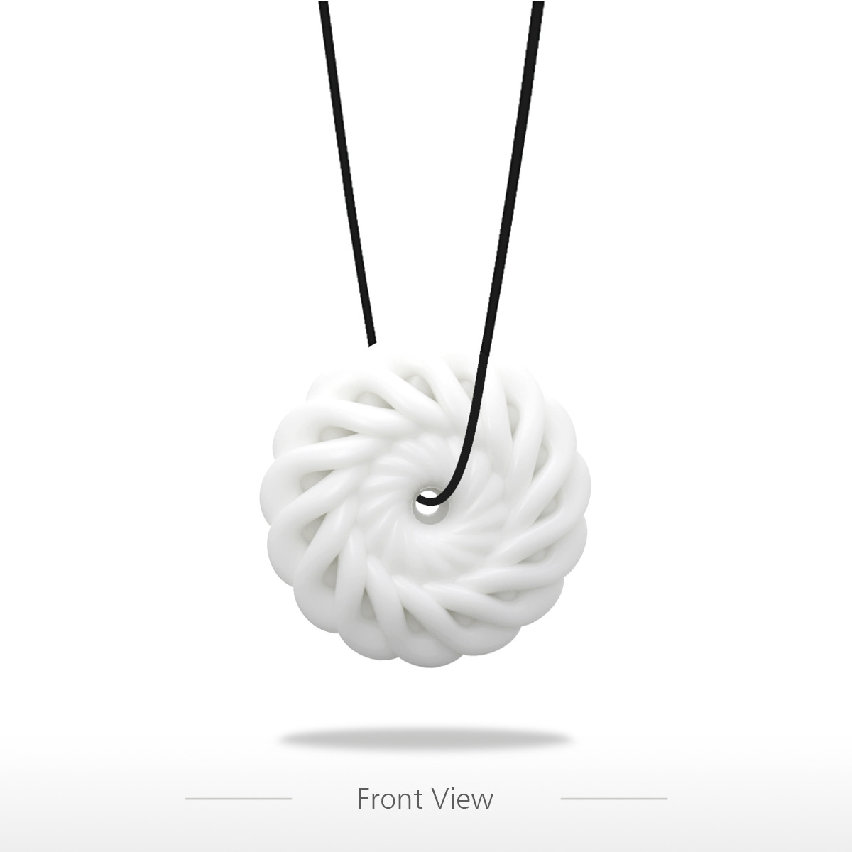 ap35拓非创意3d打印首饰现代抽象女性项链挂坠饰品礼品 雪之韵