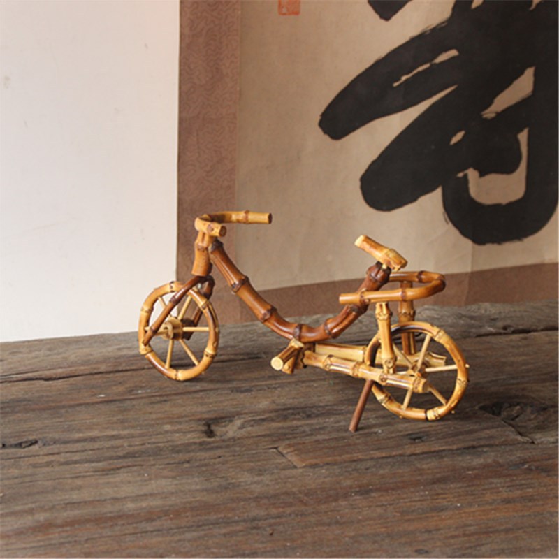 竹工艺品 竹鞭自行车模型 竹摆件 特色竹旅游区特卖品 儿童玩具