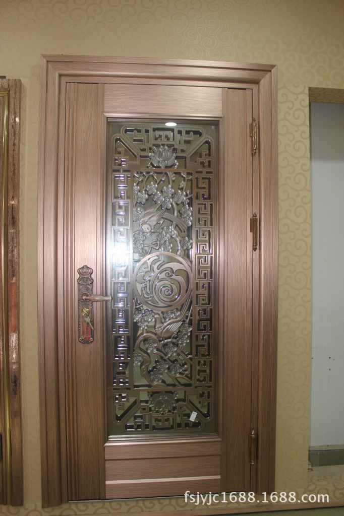 304精雕花不锈钢门 不锈钢客厅门 彩色 font color=red>防 /font>盗门