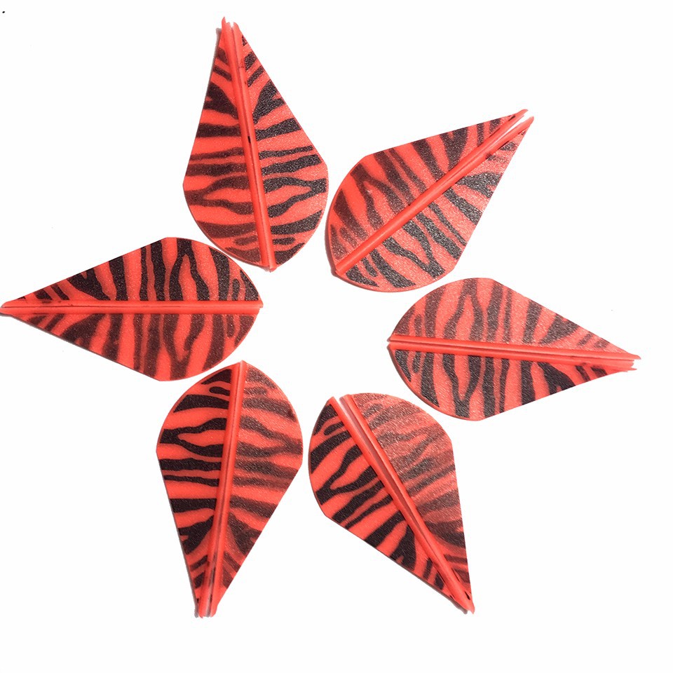 弓箭配件2寸塑料箭羽虎皮纹羽片diy箭杆箭羽片