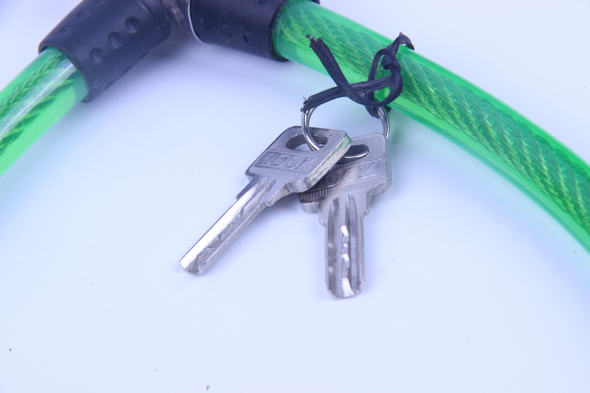 五金店热卖1680钢丝锁 圆形皮锁自行车锁 五元店地摊百货货源批发