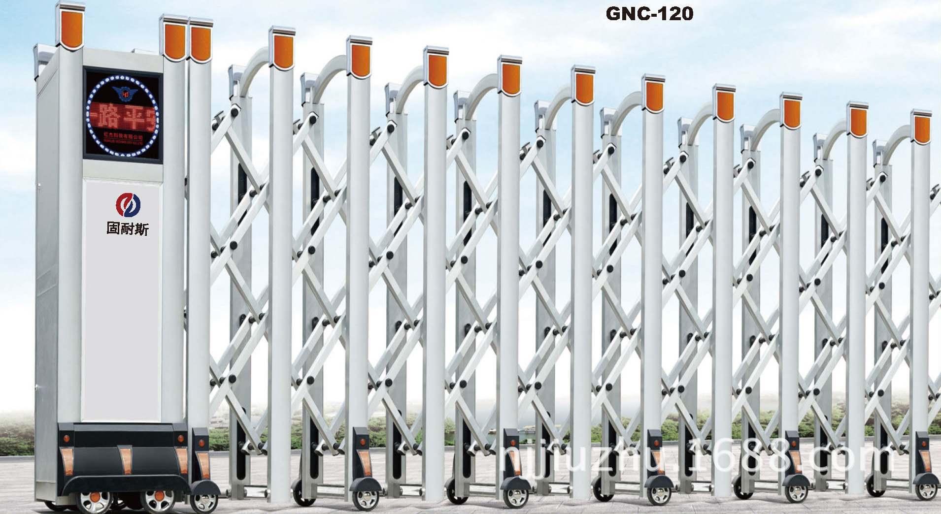 定制a级自动收缩门遥控别墅拉闸门 小区工厂刷卡门不锈钢庭院大门