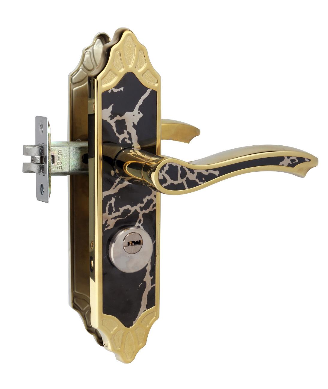 专业供应高档304不锈钢房门锁彩色钢木门锁 金色静音锁体单舌锁