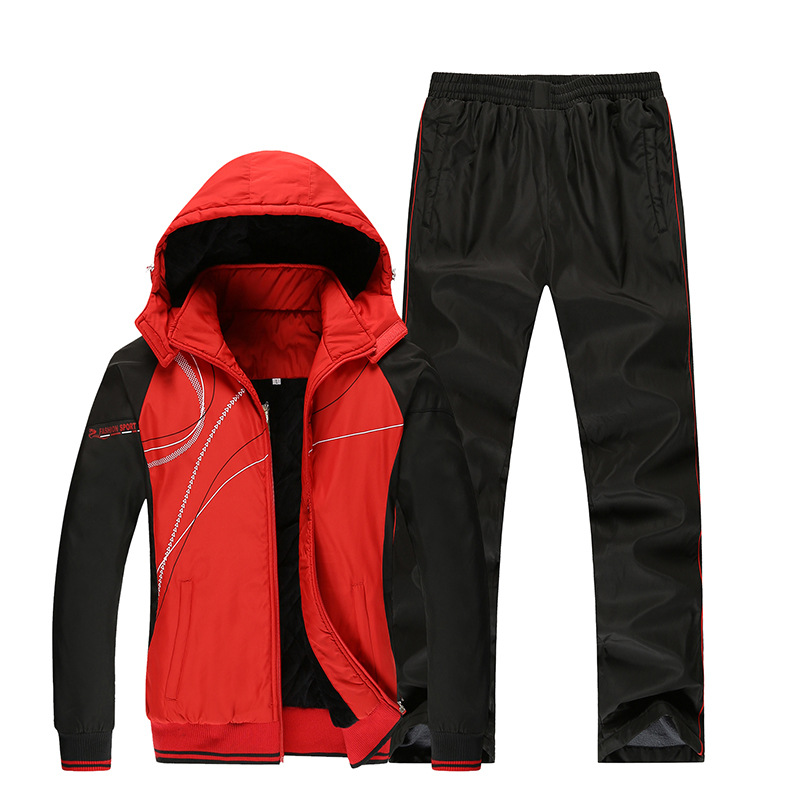 加厚保暖羽绒棉衣袄情侣男女套装旅游团体活动户外跑步休闲运动服