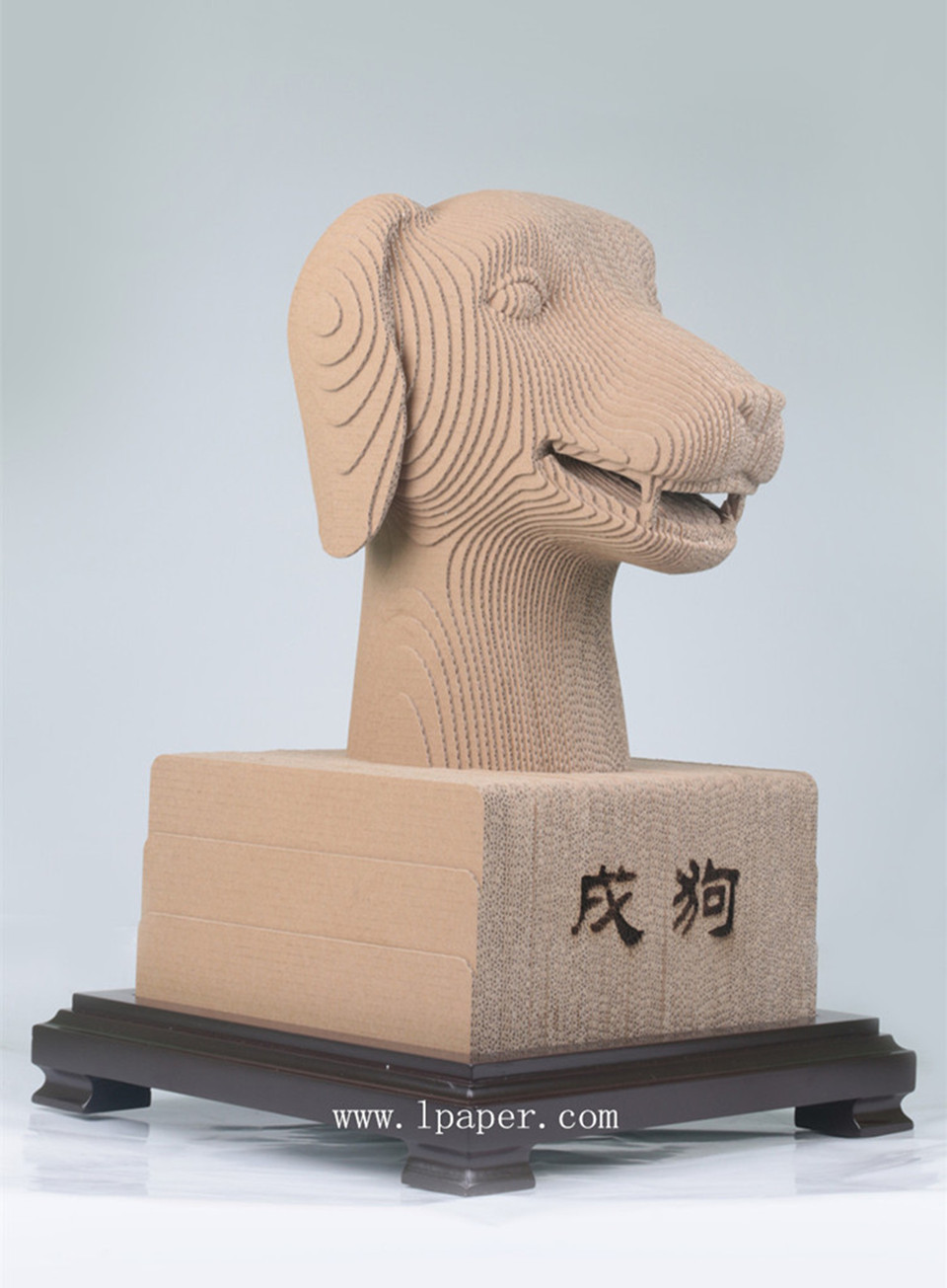 狗首diy十二生肖兽首 纸工艺品摆件 饰