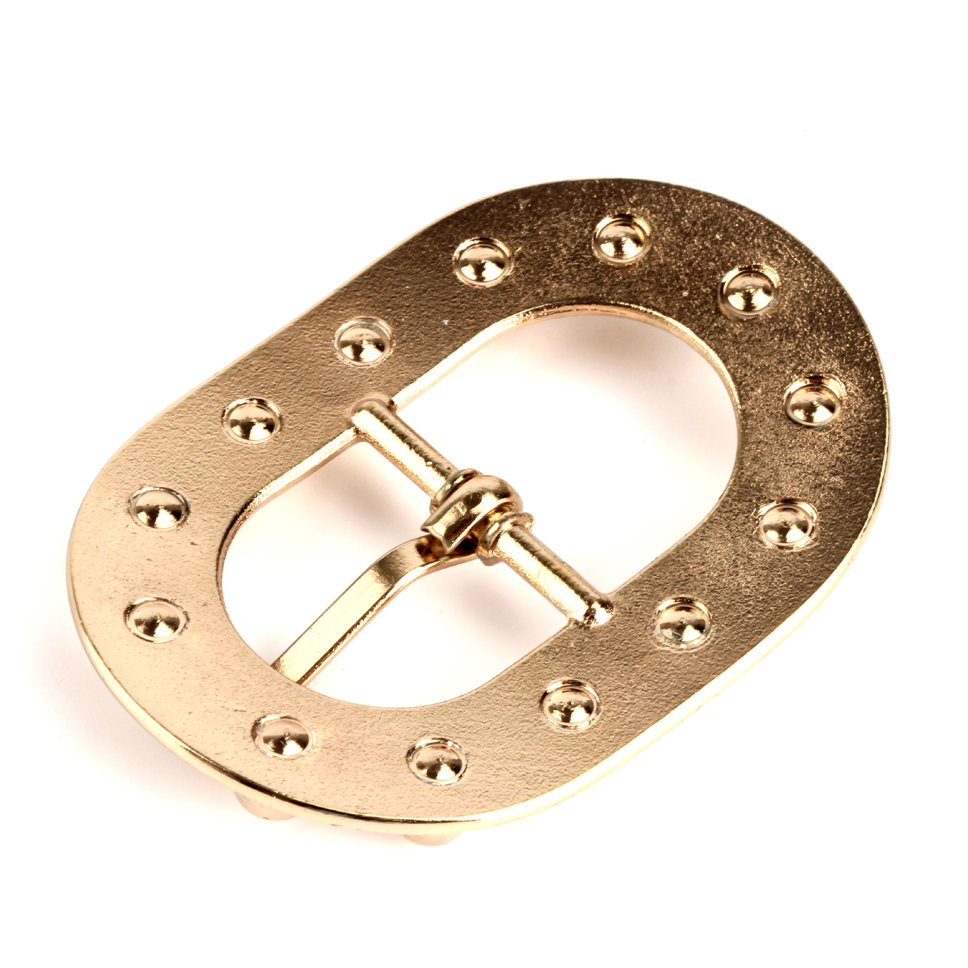 厂家定制高端时尚61*42mm鞋扣箱包扣玫瑰镀金五金扣