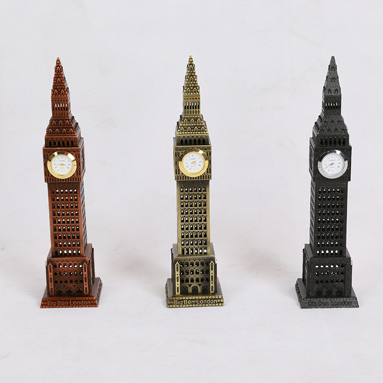 伦敦纪念品金属工艺品摆件大本钟钟楼模型创意复古家居酒柜装饰品