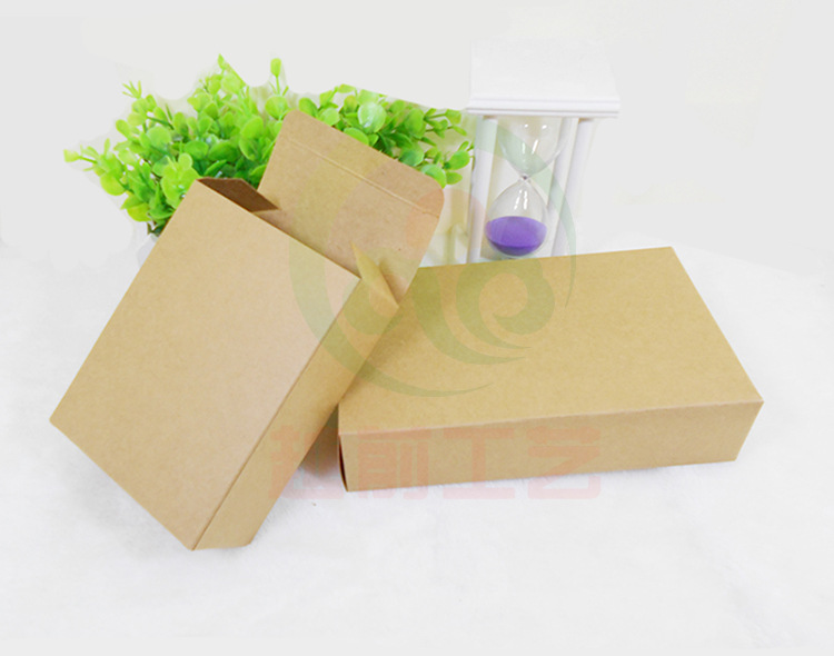 现货350克进口牛皮纸盒 通用勾底纸盒 可印刷logo .