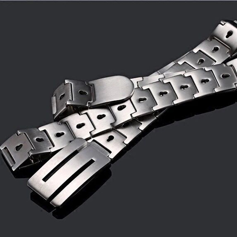 2016新款 防过敏全实心不锈钢皮带男士304钢腰带韩版户外防身针扣