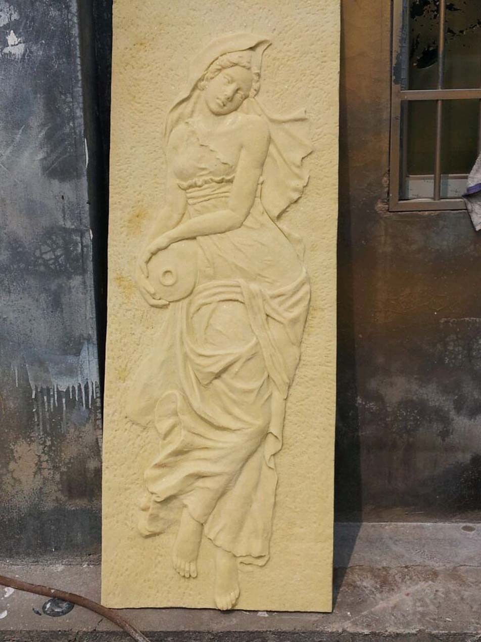 砂岩壁画浮雕文化背景墙 欧式人物 欧洲仕女雕塑 艺术砂岩浮雕