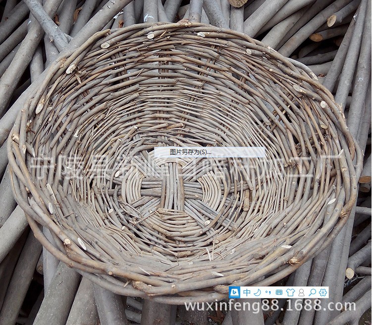 厂家批发供应铁路石渣筐纯手工编织抬运筐白蜡条大筐抗洪抬筐