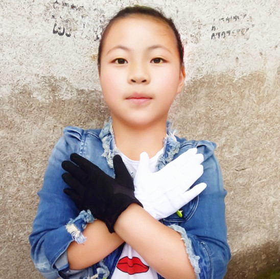 小孩白手套儿童礼仪手套学生全棉三筋点胶手套劳保防滑手套批发