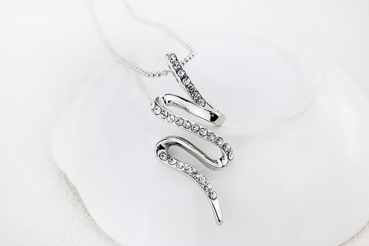 银色项链批发 高档保色不褪色时尚锁骨链欧美外贸出口货源项饰女