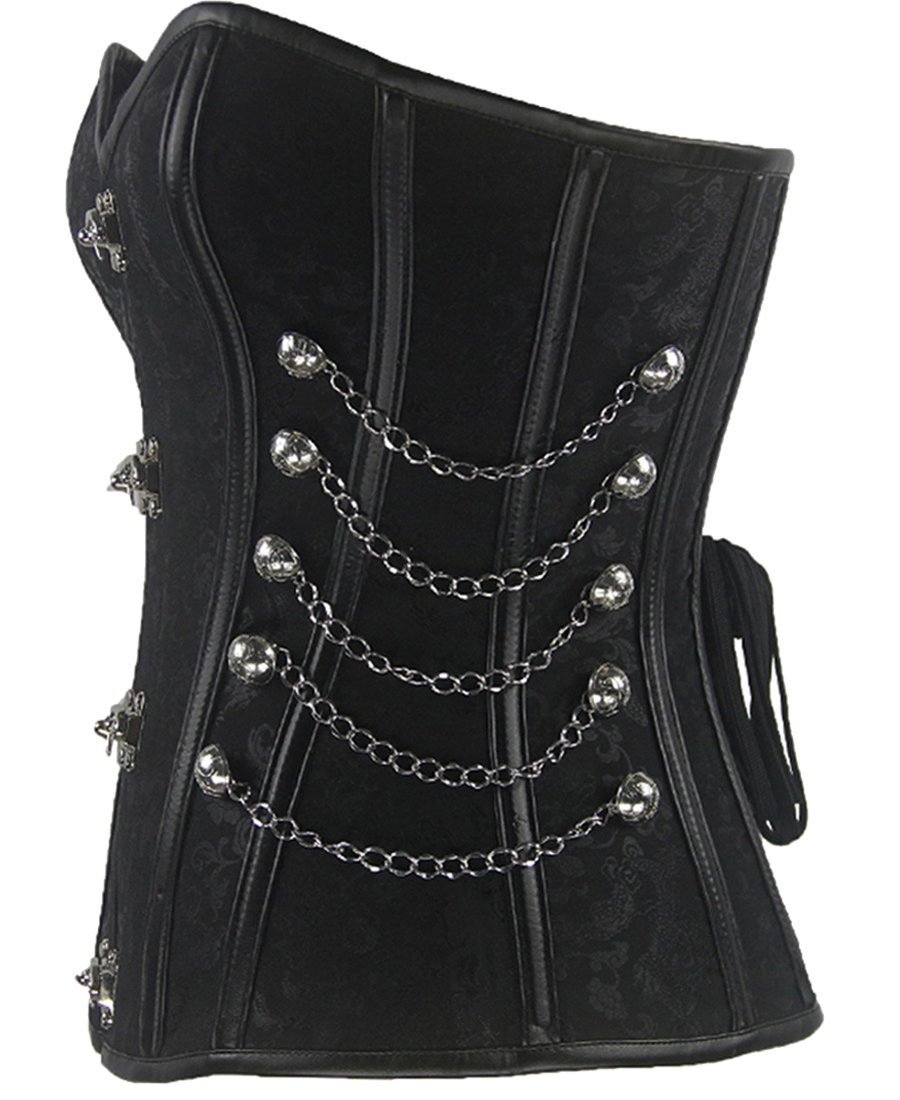 爆款钢骨宫廷复古金属链条绑绳强力收腰外贸束身衣情趣内衣