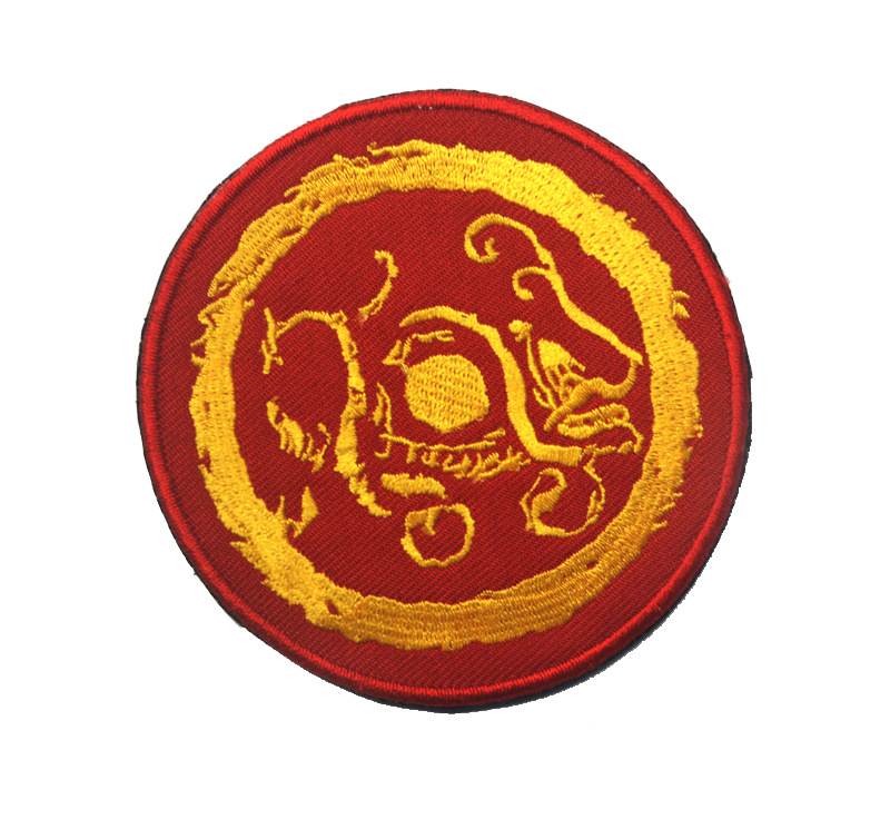 汉族图腾四神纹 3d刺绣魔术贴臂章 四神兽战术士气徽章包布贴