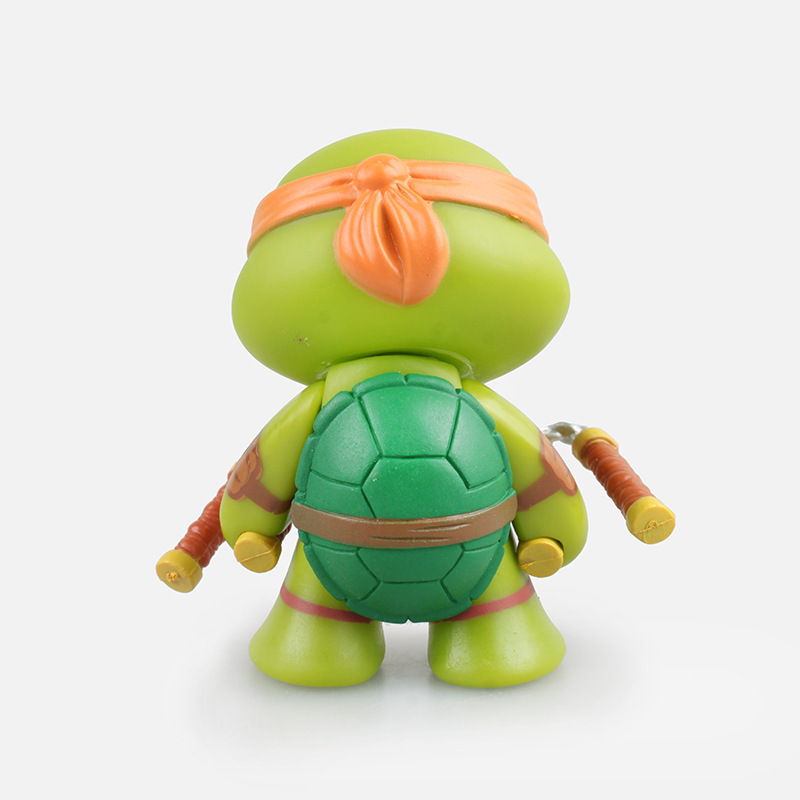动漫批发 忍者神龟 4款q版忍者神龟 关节可动 手办模型摆件 盒装