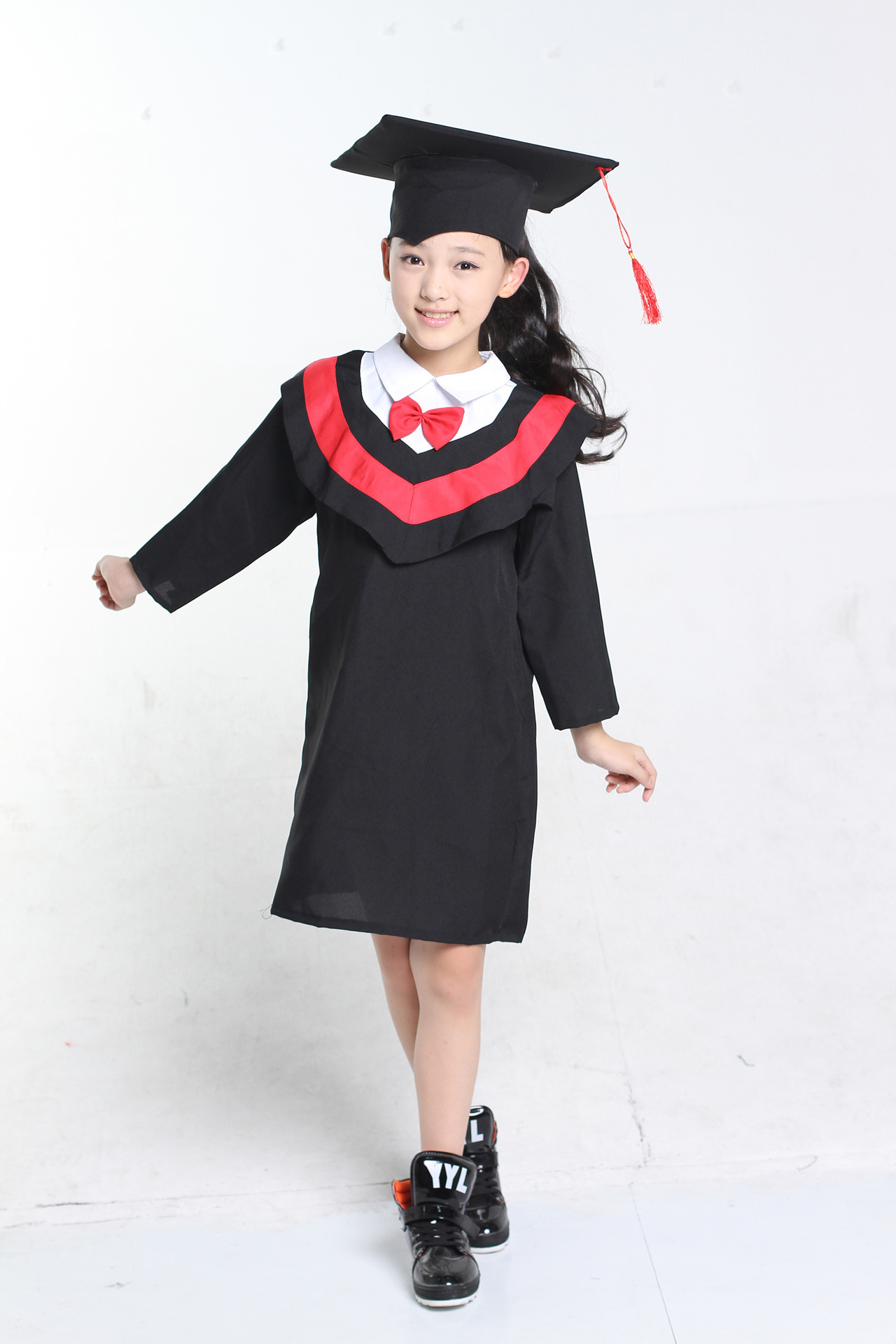 儿童博士服硕士演出服批发 男女童幼儿园小学生毕业礼服学位服