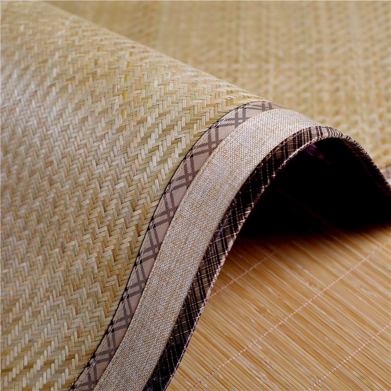 安吉夏天碳化手工竹席凉席1.5头层青水竹凉席1.8米手编镜面老篾席