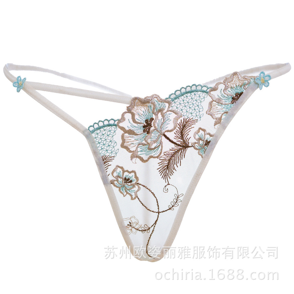 情趣透视开档内裤女诱惑性感透明丁字女情趣内衣内裤 欧姿#1368