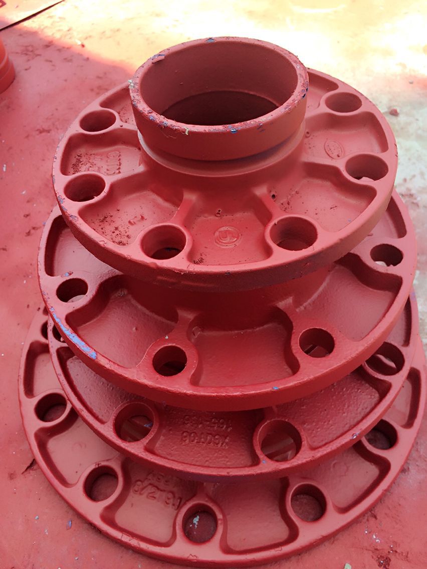 厂家直销潍通(wpt)沟槽管件 沟槽转换法兰 短管法兰 高颈法兰