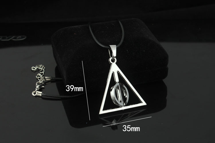 t399哈利波特项链 卢娜三角 死亡圣器 可转动项链义乌小商品批发