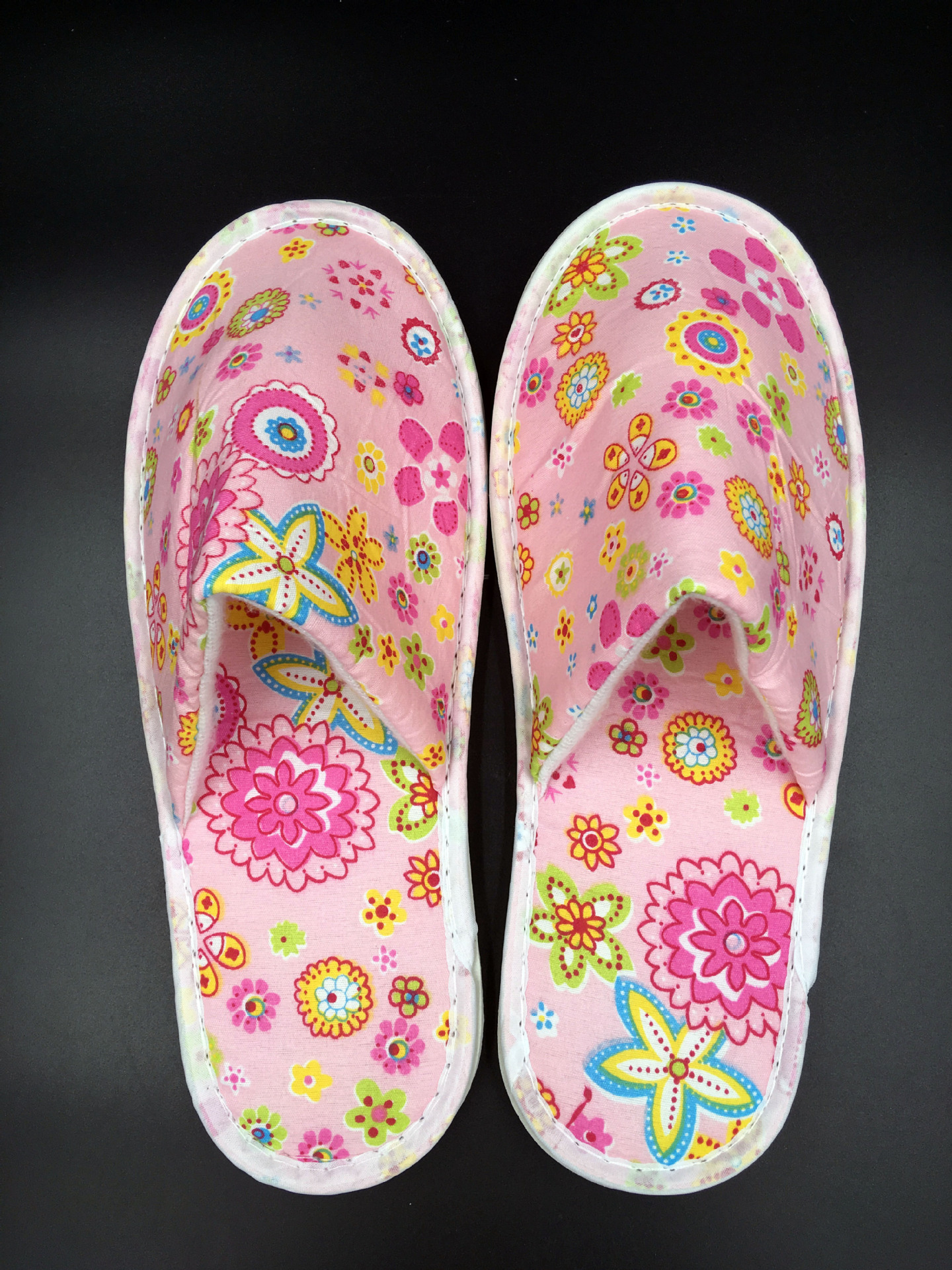 星级高档宾馆酒店会所家居花布拖鞋花纹 可水洗 非一次性