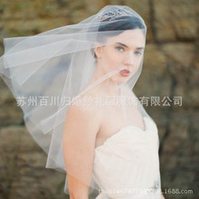 外贸简约2016新款韩式单层1.5米新娘头纱Wedding Bridal Veils