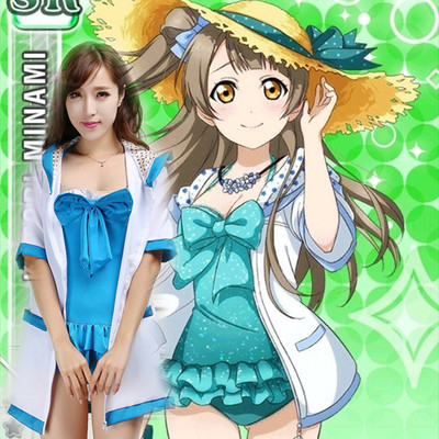 泳装 南小鸟cos水着觉醒前cosplay服装cos连体泳衣