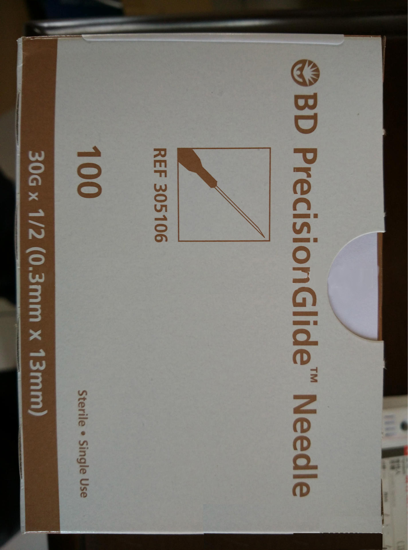 美国bd无菌注射针bd30g13mm无痛针头03mm13mm货号305106