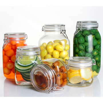 批发玻璃密封罐茶叶干果储存罐食品储物玻璃罐子密封瓶乐扣瓶
