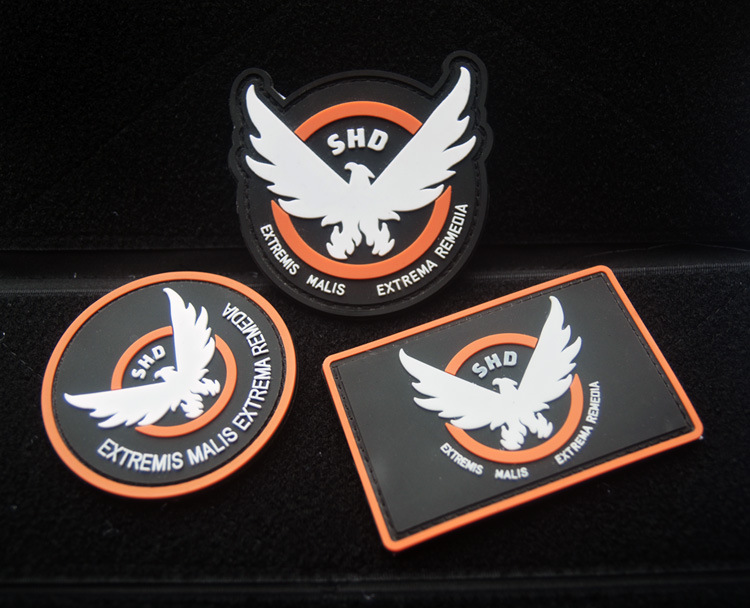 全境封锁the division shd徽章/臂章魔术贴 pvc滴胶章 免洗