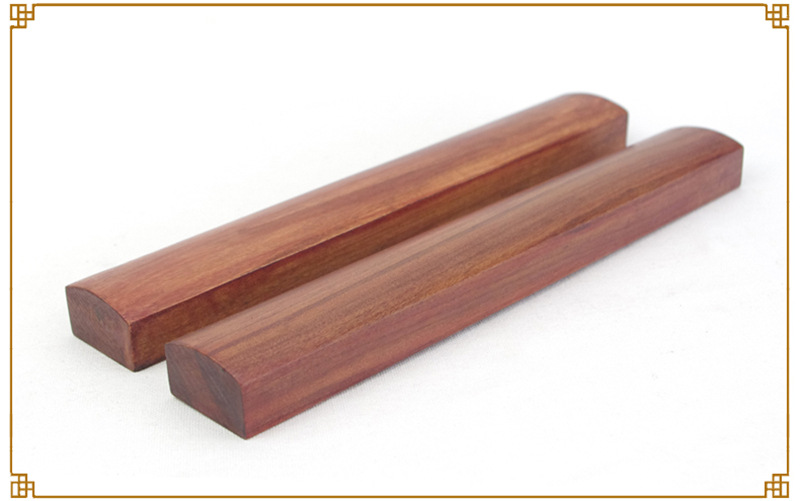 文房四宝正品红檀木素面三十厘米镇尺大镇纸压纸压 书法用品包邮