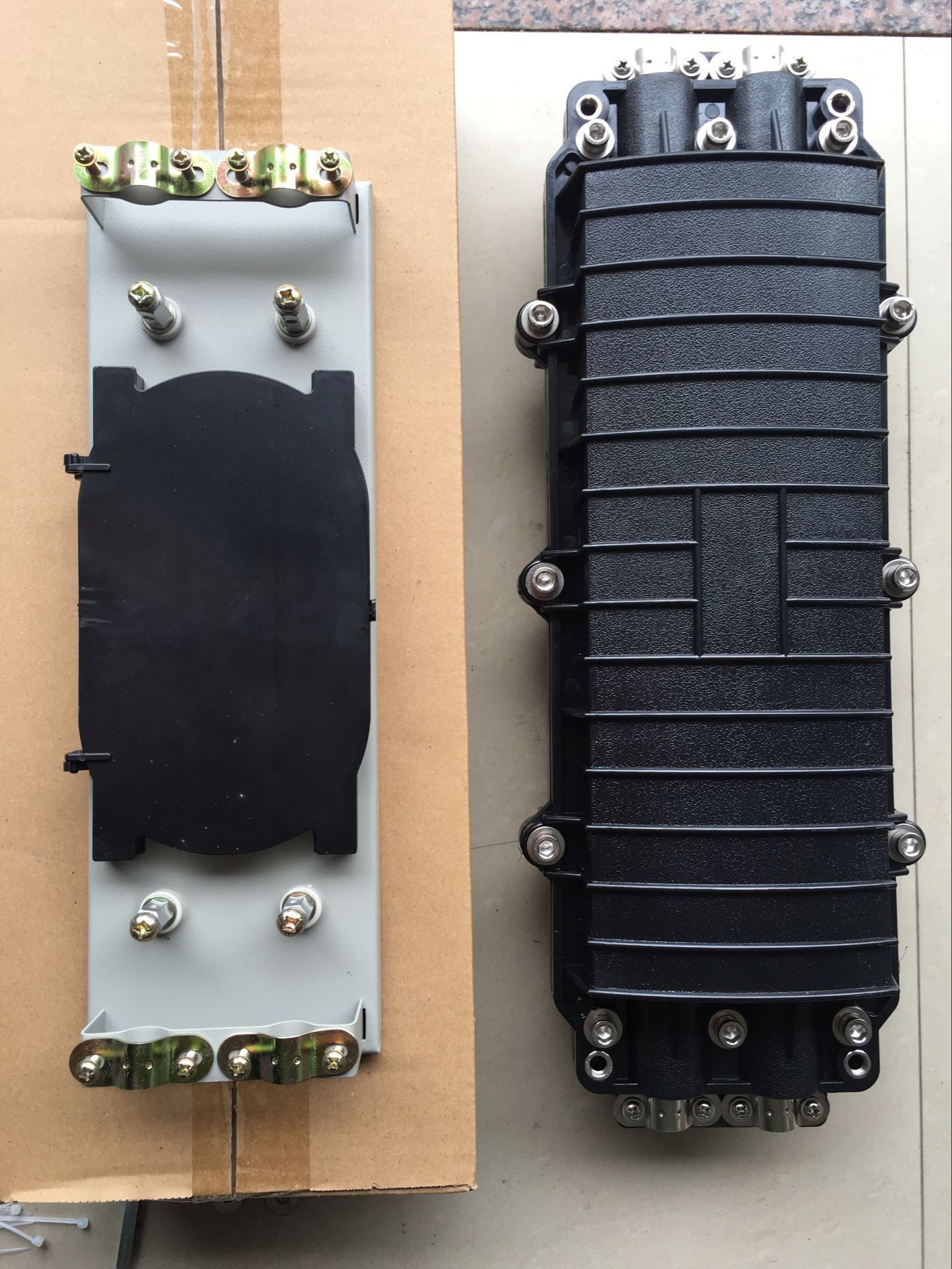 24芯光缆接续盒2进2出 卧式双端光缆接续包 分歧式光缆接头盒