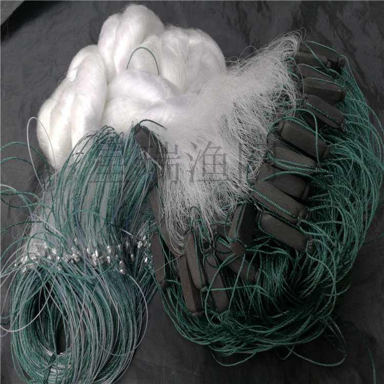 【巢湖星瑞渔网】3米7指100米三层渔网(漂)鲢鱼网粘网丝网批发