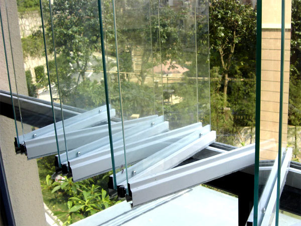 平移无框折叠钢化玻璃弧窗无框阳台窗封阳台玻璃门窗全景窗无框窗