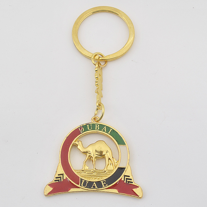 factory customized dubai keychain new alloy die casting key pendants tourist souvenir gift