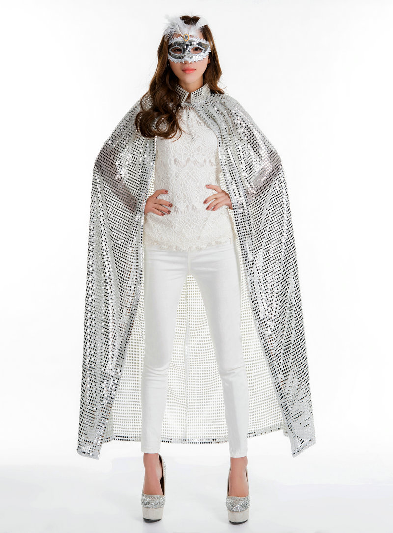 选美服装夜场披风冠军颁奖斗篷舞台服饰彩色亮片披风女神服装演出