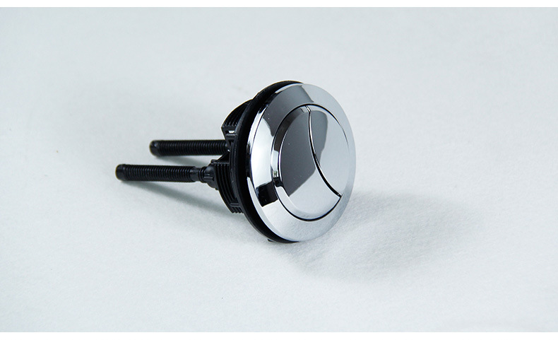 马桶按键 全电镀大圆马桶开关 abs双按马桶配件 马桶按钮