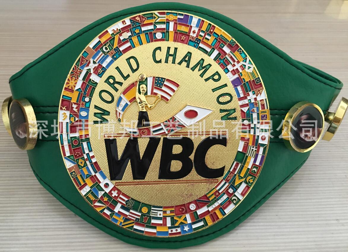 拳击冠军金腰带定制 世界拳王金腰带 wbo冠军腰带 深圳制作厂家