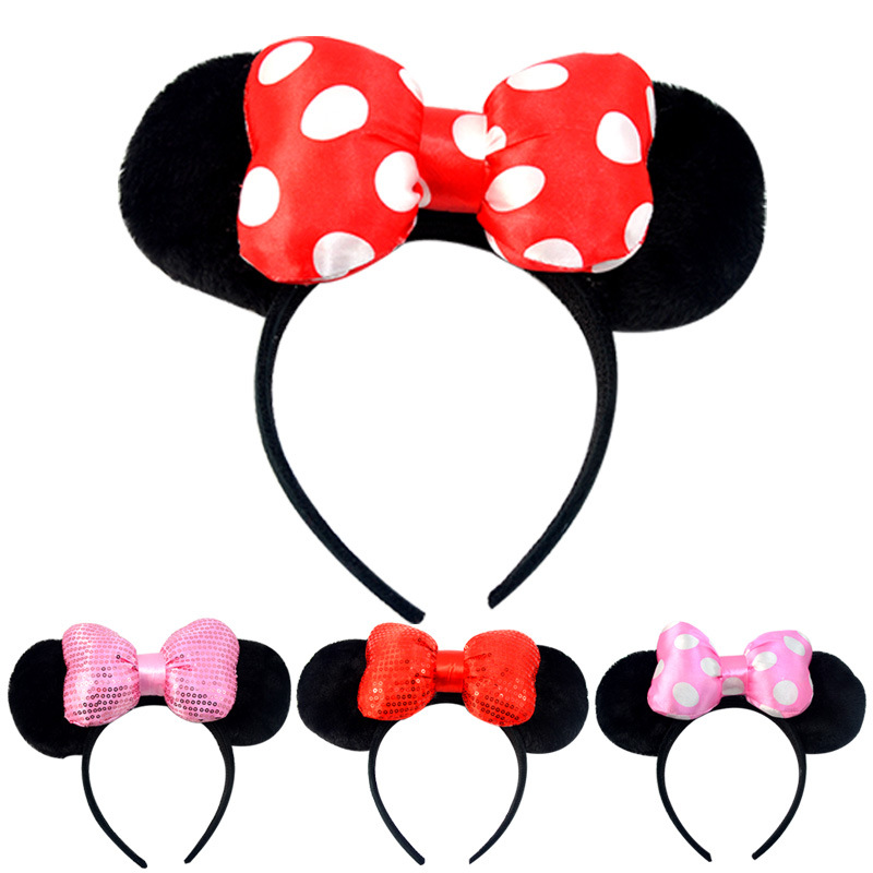 儿童米奇发箍可爱米妮发箍米老鼠头箍蝴蝶结发箍表演派对量大优惠