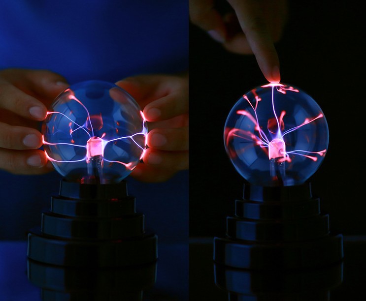 3寸三寸usb声控车载静电离子球 闪电球静电球魔球感应球 外贸出口