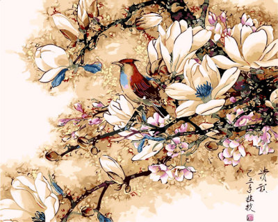 数字油画diy手绘装饰画义乌6117 喜上眉梢