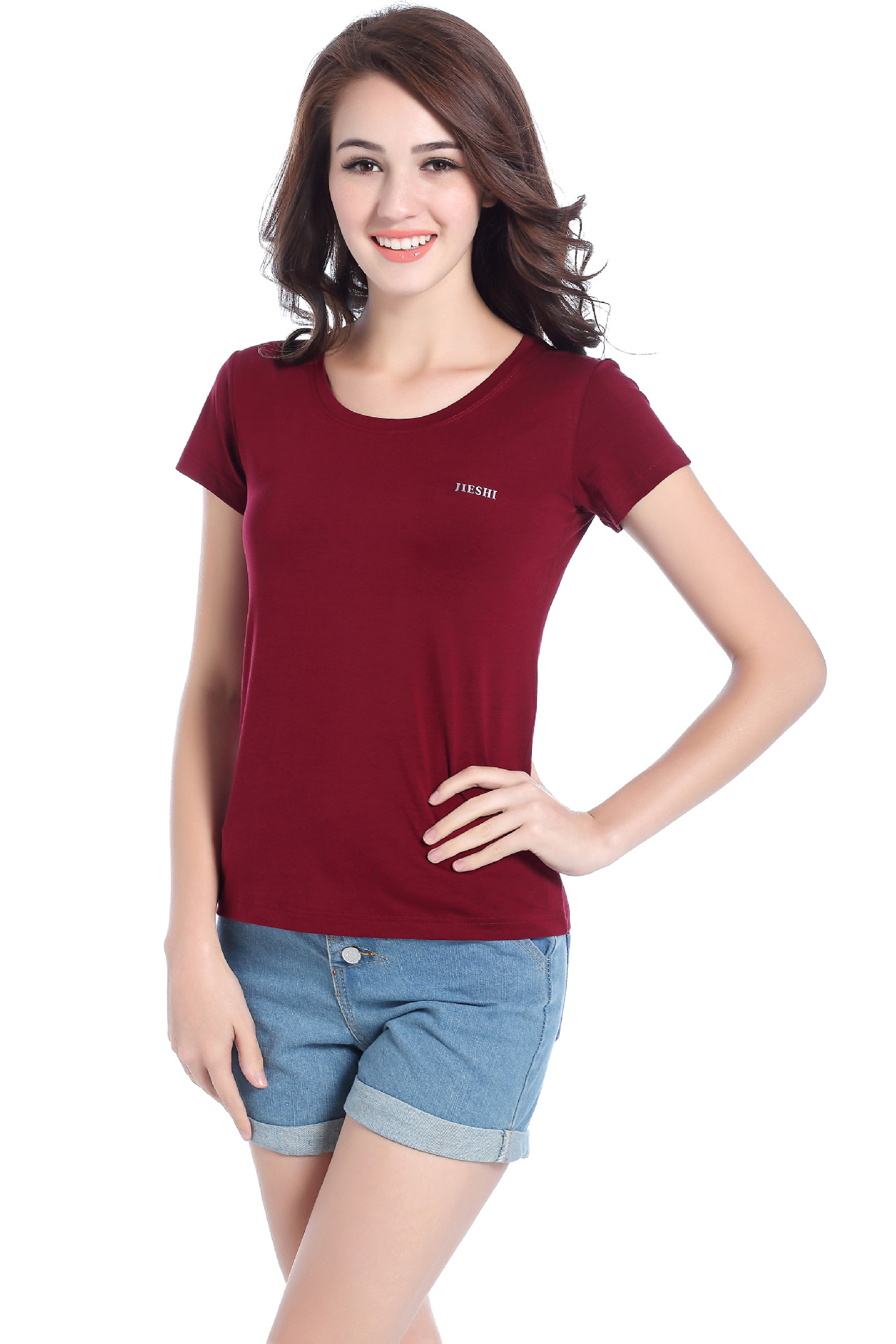 高档 韩版夏季女装 女士短袖t恤 丝光棉 女式短袖t恤 厂家直销