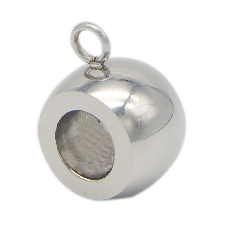 不锈钢大孔珠加吊 钢珠 隔珠 球珠 大孔珠 饰品配件批发6