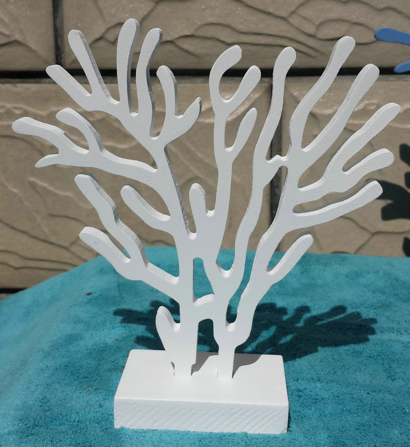 批发地中海风格木质珊瑚三件套 摆件装饰品纯手工木质家居工艺品